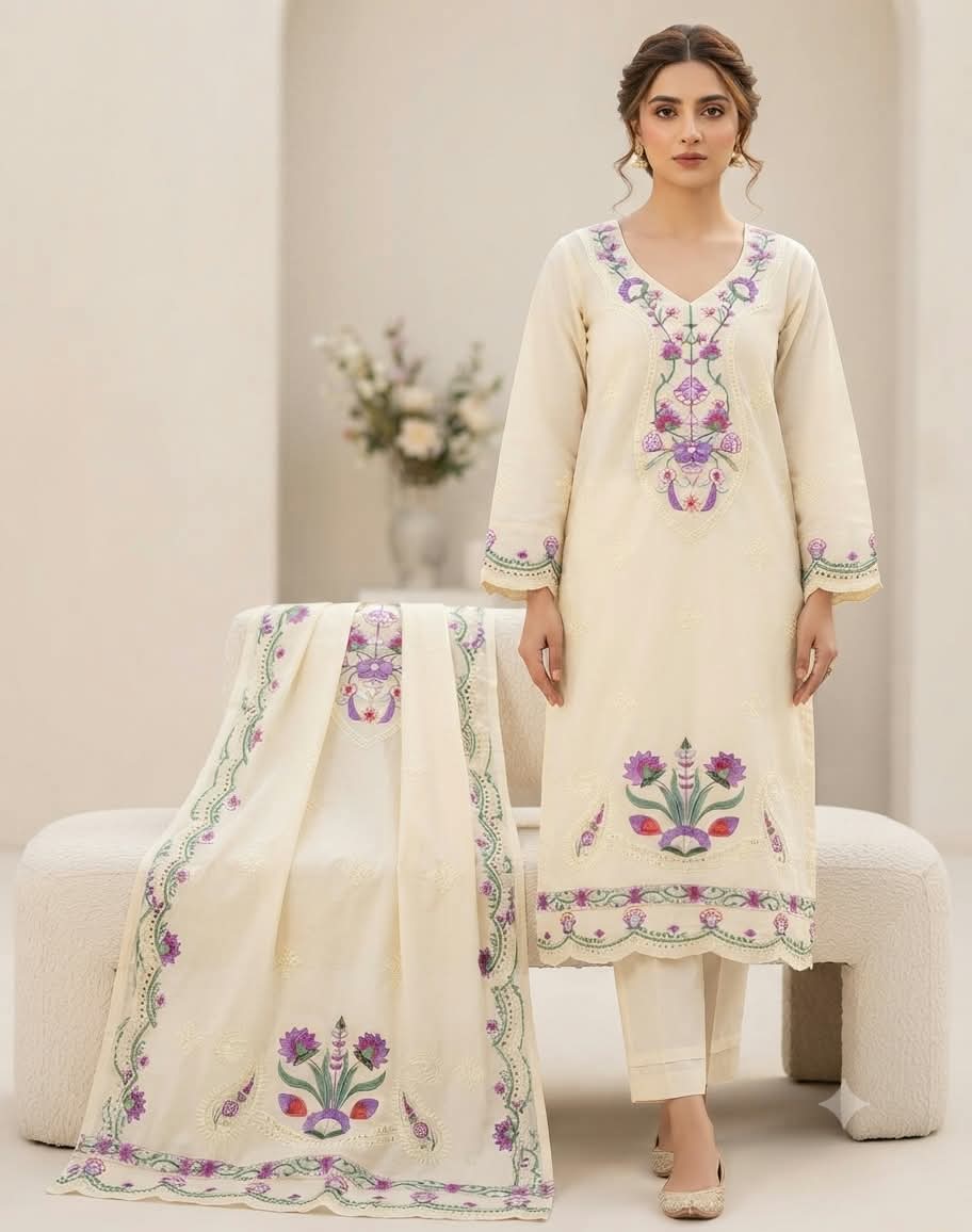 Embroidery Readymade Three Piece2